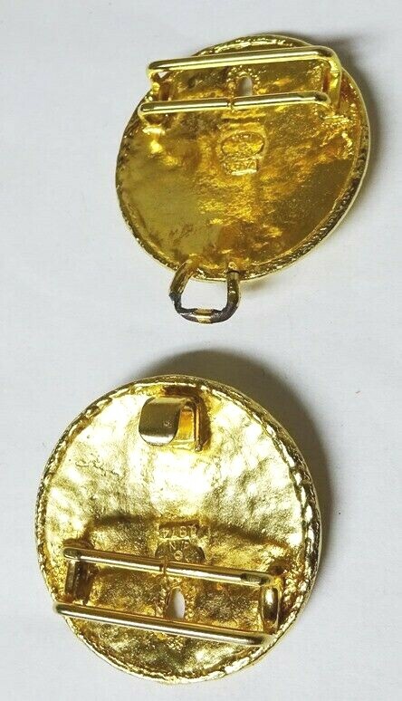VINTAGE 1974 Gold tone Sand Dollar Belt Buckle Signed Mimi  display picture 3