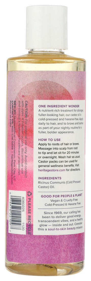 Касторовое масло Heritage без гексана по 1 штуке на 8 унций