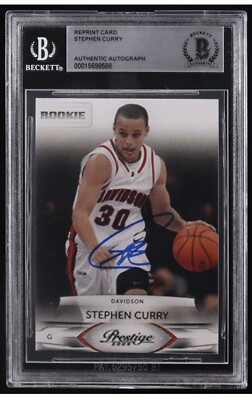 Stephen Curry Signed 2009-10 Prestige #230 Davidson RC (BGS