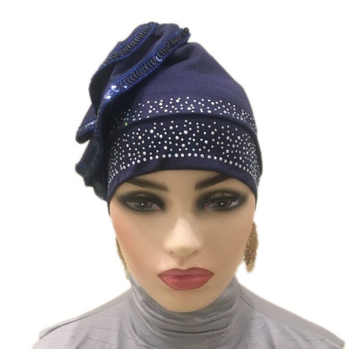 New Braid Turban Head Wrap African Women Cap Hijab Bonnet Hat Auto Gele Headtie - Picture 206 of 282