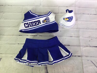 Build A Bear BABW Mascot Blue Cheerleader Outfit Clothing Lot Cheer  Megaphone
