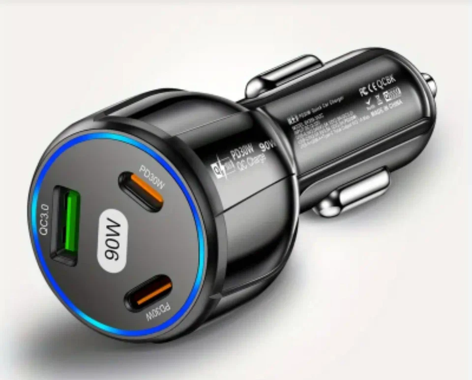 Cargador Coche Ultra Rápido 90W USB C Foto 2 de 4