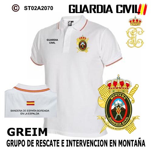 POLOS GUARDIA CIVIL: GREIM - GRUPO DE RESCATE E INTERVENCION EN MONTAÑA M1