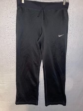 Nike Pants Men's sz M Gray Fleece Lined Therma-Fit Sweatpants Zip Ankle Pockets