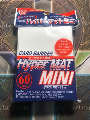 *** KMC HYPER MAT MINI *** (WHITE) SLEEVES YUGIOH CARD SIZE 60ct UNOPENED (NEW)