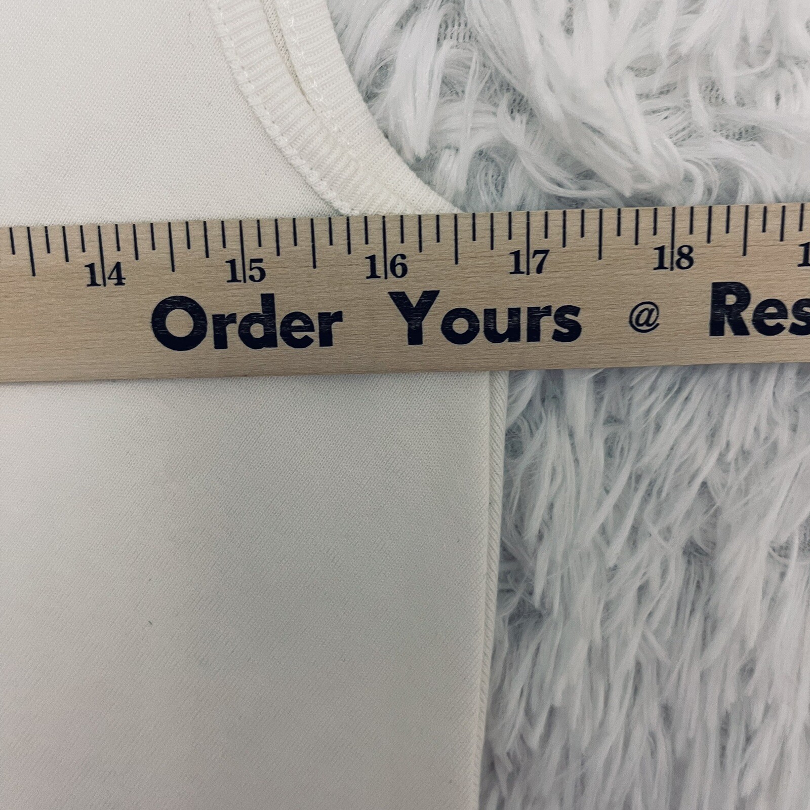 Pendleton Top Womens Cream Medium Minimalist V-Ne… - image 4