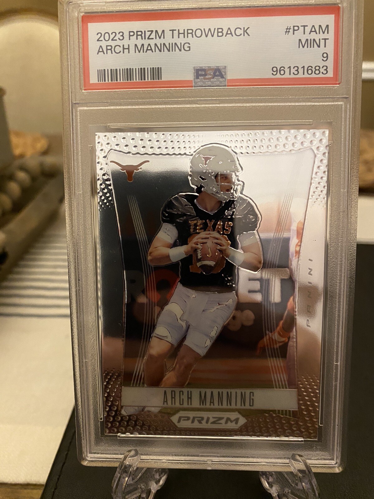 🧙📈2023 Prizm Throwback #PTAM ARCH MANNING PSA MINT 9 Texas Longhorns New Slab