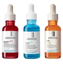 LA ROCHE POSAY skincare routine serum kit RETINOL B3 HYALU B5 PURE VITAMINS c10