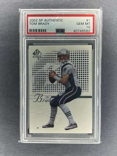 2002 Upper Deck SP Authentic Tom Brady #1 SP Authentic PSA 10 Gem Mint
