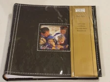 Interiors by Design Photo Album black Faux Leather  160 count 4x6 photos  new