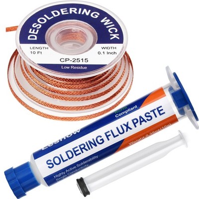Lesnow Solder Flux Paste And Wick Braid, No Clean Soldering...
