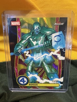 2026 Topps Finest fantastic four Black light common 13/50 Ronan