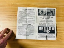 Vintage Parker Brothers 1920s Touring Automobile Card Game Directions Only
