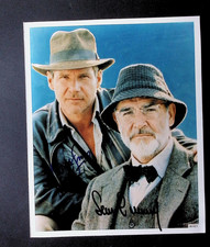 Sean Connery Harrison Ford Signed Photo Indiana Jones Last Crusade w/ COA