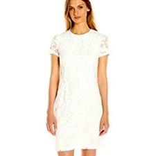 Lark & Ro White Lace Shift Dress Size 8