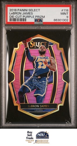 LeBron James [Purple Prizm Die Cut] #118 2018 Panini Select card
