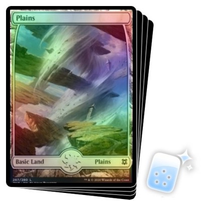 FOIL PLAINS (267) (FULL ART) X4 Zendikar Rising ZNR Magic MTG MINT CARD