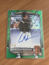 2025 Bowman Chrome Prospect Auto Green Wave Refractor CAMERON MALDONADO /99