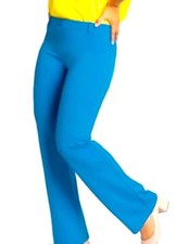 Betabrand Blue Rayon Nylon Elastane Elastic Waist 2 Pocket Dress Yoga Pant XL