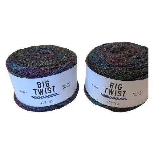 Big Twist Vortex Yarn 2 Cakes Starstruck 5.29 oz 328 yd Acrylic NEW - product listing photo