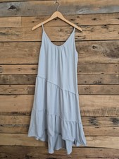 Vestido sin mangas World Market para mujer dobladillo asimétrico en capas azul claro talla libre