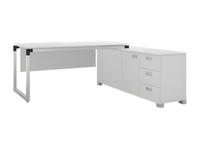 Schreibtisch Mit Sideboard BüRomöBel Modern Workstation Arbeitsplatz Schubladen