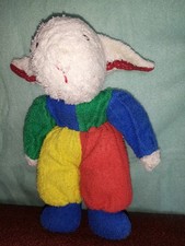 Käthe Kruse Schaf Frottee bunte Hose Plüsch 25 cm Kuscheltier Vintage