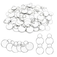 Pieces Metal Rim Tags Key Tag Round Paper Tags with Metal Rings White Key 100