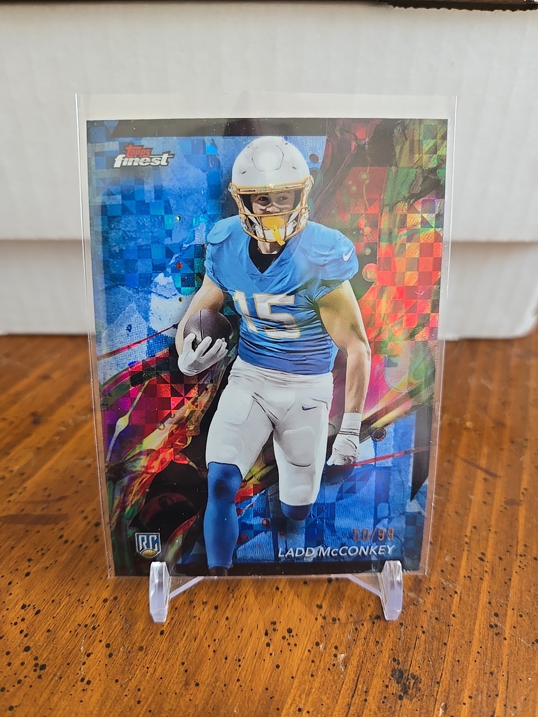 2024 TOPPS FINEST BLUE CHECKERBOARD #86 LADD MCCONKEY ROOKIE RC 50/99