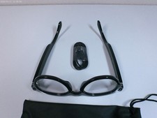 Smart Glasses Round Black Frame with Camera & Lenses Lightweight Comfortable Fit