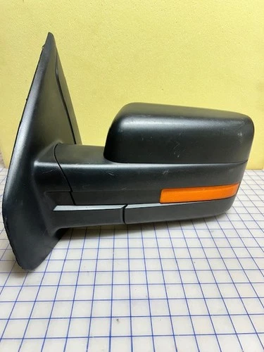 2011-2014 Ford F-150 Driver Left Side Power Door Mirror Black BL34-17683-CE5YGY