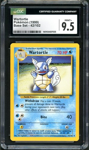 Wartortle graded CGC 9.5 for sale on eBay