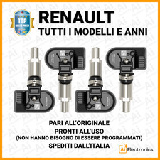 4x SENSORI TPMS RENAULT CLIO CAPTUR MEGANE ALTRE PRESSIONE PNEUMATICI 🟢PRONTI🟢