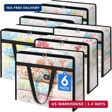 6 Pack Clear Storage Bags for Comforter, Clothes Bedding, Plastic Blanket Stor