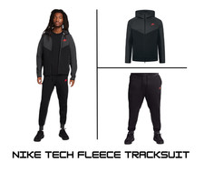 Nike Tech Fleece Fulltracksuit Black/Dark Smoke UK S-2XL
