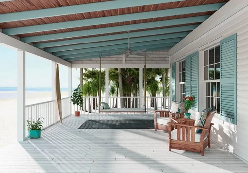 72" Hunter Downtown Matte Silver Outdoor Ceiling Fan with Wall Control - Picture 5 of 8