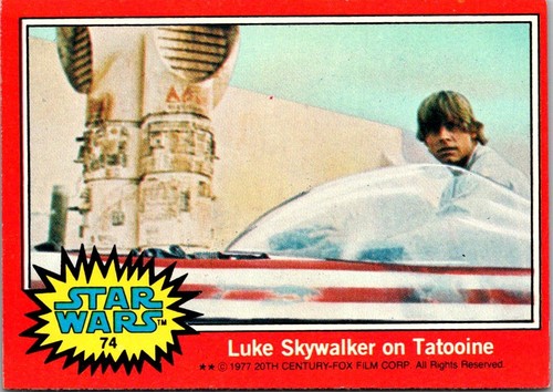 1977 Topps Star Wars #74 Luke Skywalker on Tatooine — TAG (grade unconfirmed)