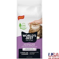 Natural Cat Litter Multiple Cat Lavender Scent Quick Clumping Dust Free New