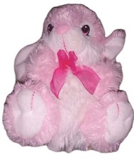 Dan Dee Collector's Choice Pink Bunny 8" In Plush w/ Pink Bow For Ages 3 And Up