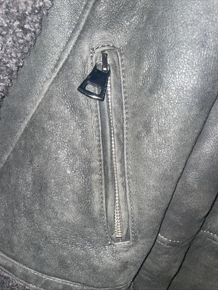 VOGUE Studio Lammfell Wildleder Jacke, Schwarz Größe  42 - Bild 4 von 4