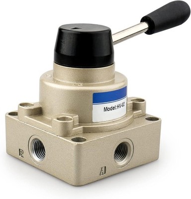 Rotary Lever Hand Valve HV-02 PT1/4 Air Flow Control 4 Way