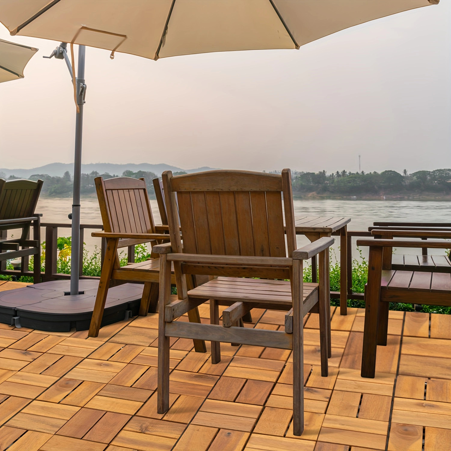 11.8 x11.8" Interlocking Deck Floor Tiles 10pcs Deck Tile for Patio Backyard