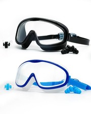 Adult Swimmming Goggles 2 Pack, Anti-Fog UV Protection Swimming Goggles with ...