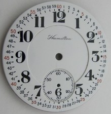 Hamilton Pocket Watch 16s porcelain x2 sunk Monty dial good condition ...