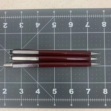 Vintage SKILCRAFT BURGUNDY Mechanical Pencils 0.5 mm - Push Action Lot of 3
