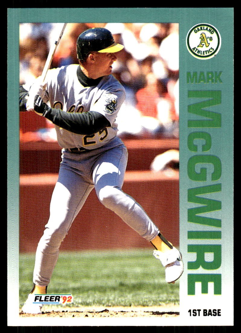 Mark McGwire 1992 Fleer #262 Athletics FREE SHIPPING StackedPacks