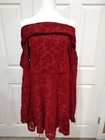 Wild Fable Red Long Sleeve Flocked Mini Fit and Flare Holiday Dress Size XL New