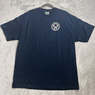 Vintage Weezer T-Shirt Mens XL Blue Cinder Block 2001 W22 Back Hit