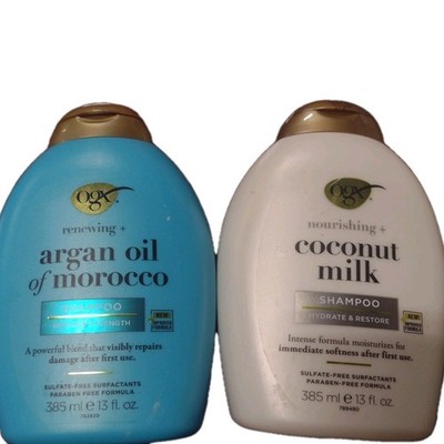 OGX Renewing Argan Oil Of Morocco & Coco Milk Nourishing Shampoo13 fl oz. S6