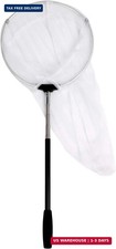 RESTCLOUD Insect and Butterfly Net with 12" Ring, 24" Net Depth, Handle Extends